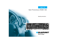 Blaupunkt San-Francisco-RDM-169 - Owners Manual 